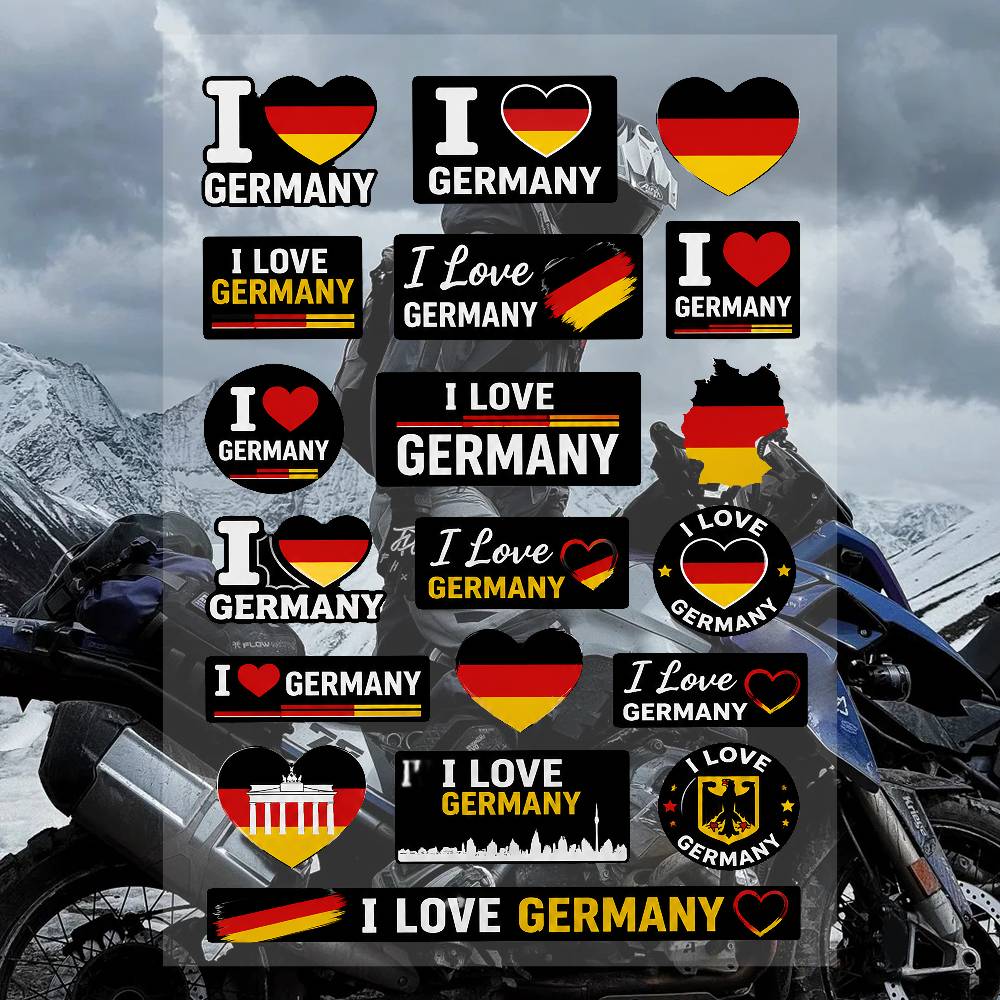Streetwear Brand Germany - Stiker Merek Streetwear A-Germany Set Stiker