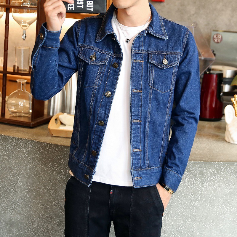 Jaket Denim Pria Musim Semi Gu - Streetwear Brand Jeans ulasan dan harga