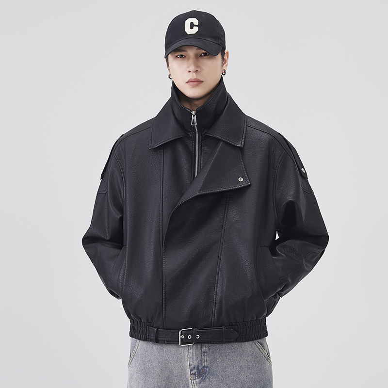 Jaket Kulit Musim Gugur Musim  - Streetwear Clothing Brands ulasan dan harga