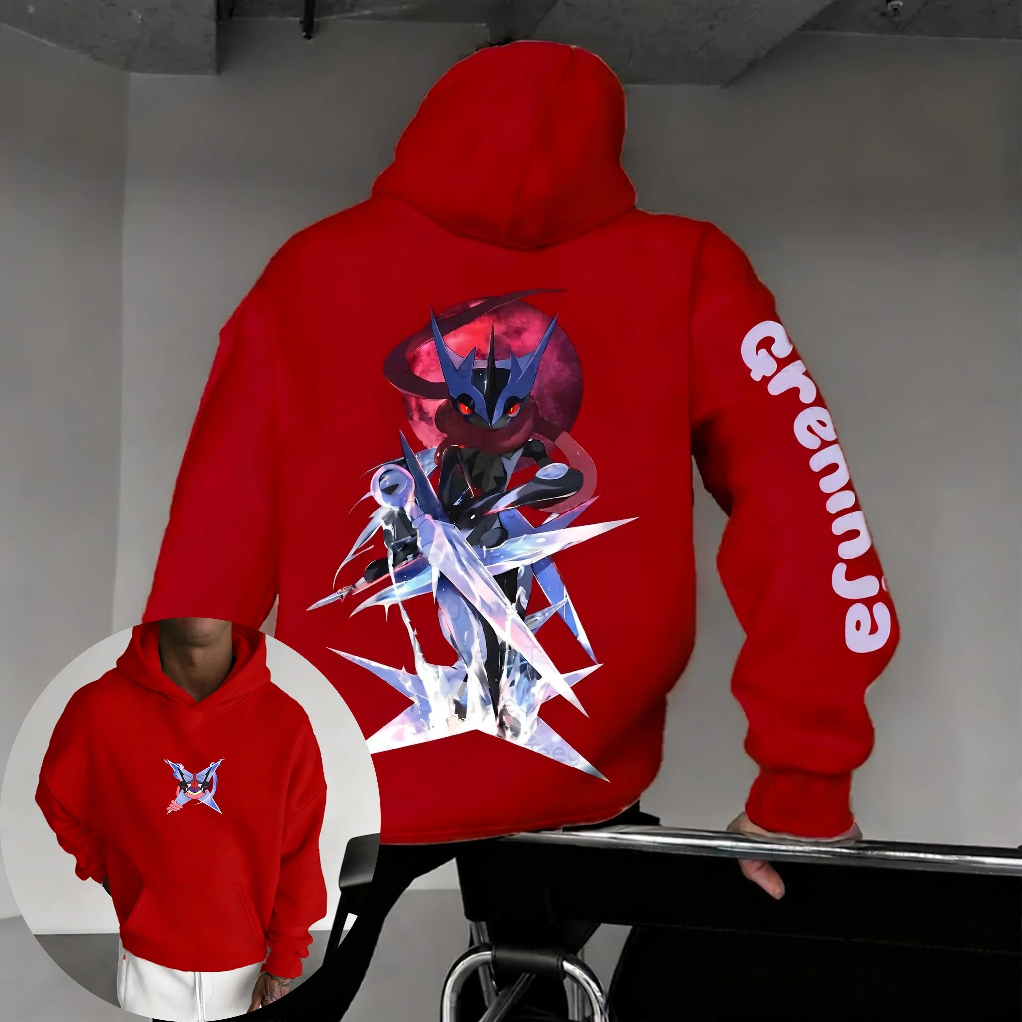 Hoodie Bermerek Greninja Anime - Streetwear Brands ulasan dan harga